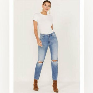 Rolla’s Jeans Miller mid highrise slim paradise worn distressed vintage blue